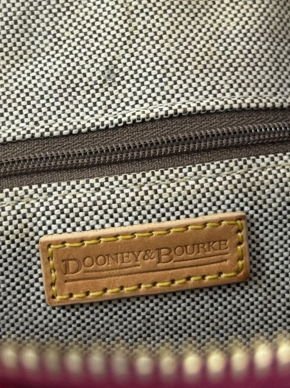 Dooney & Bourke Red Monogram Domed Satchel‎ Bag